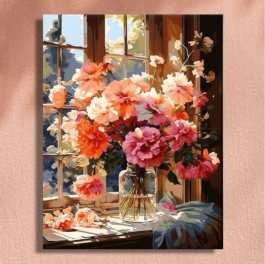 Painting By Numbers Kit - Flowers