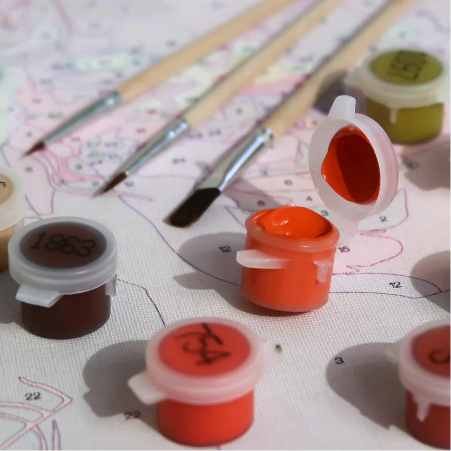 Painting By Numbers Kit - Abstract Flower Room