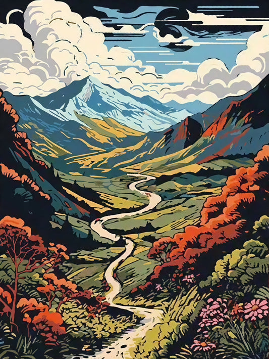 Painting By Numbers Kit - Abstract Landscape