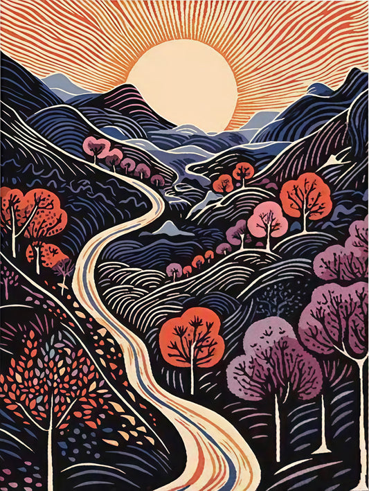 Painting By Numbers Kit - Abstract Landscape