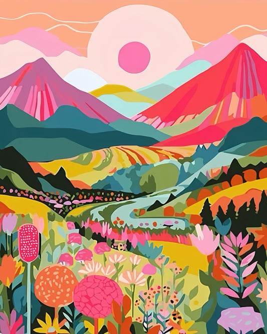 Painting By Numbers Kit - Abstract Landscape