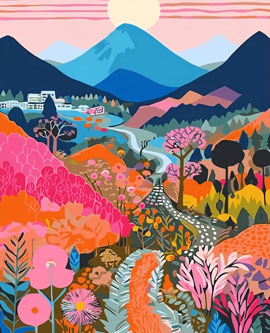 Painting By Numbers Kit - Abstract Landscape