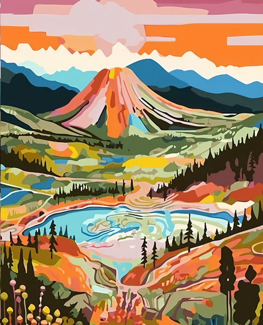 Painting By Numbers Kit - Abstract Landscape