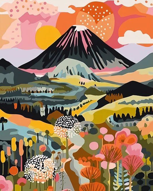 Painting By Numbers Kit - Abstract Landscape