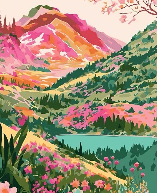 Painting By Numbers Kit - Abstract Landscape