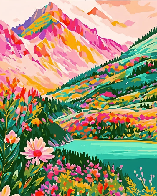 Painting By Numbers Kit - Abstract Landscape