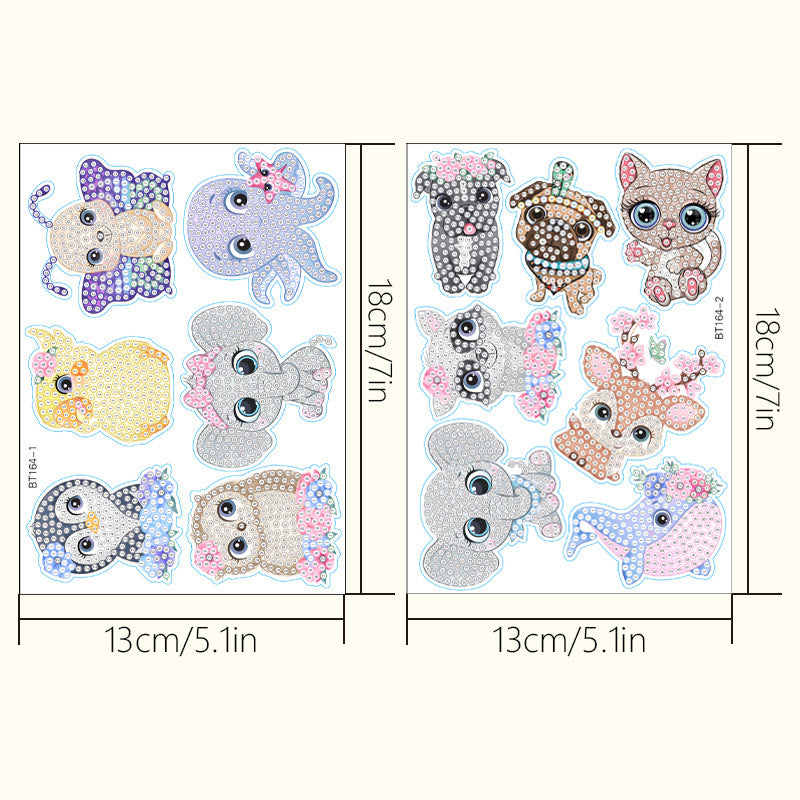 DIY Diamond Painting Craft Stickers - Animal 2