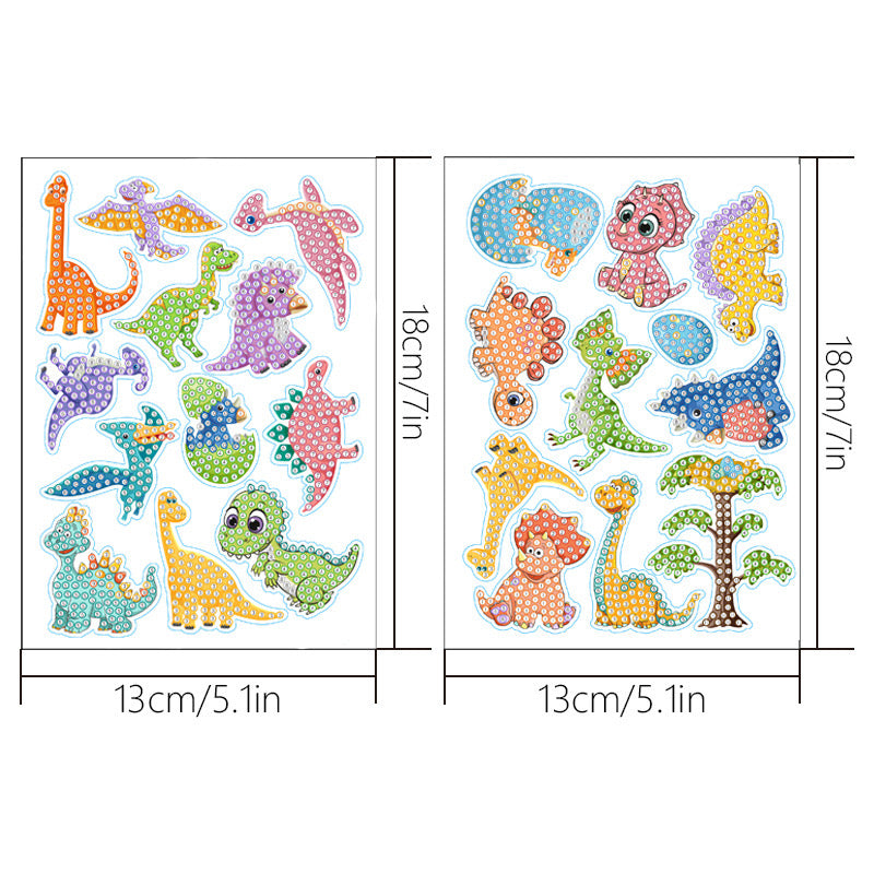 DIY Diamond Painting Craft Stickers - Dinosaur