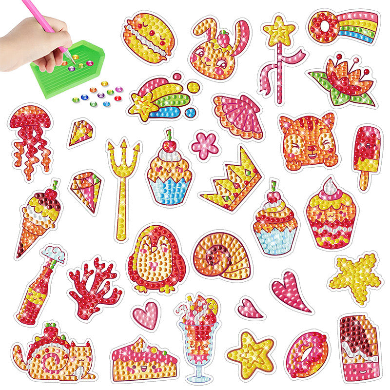 DIY Diamond Painting Craft Stickers - Cakes and Desserts