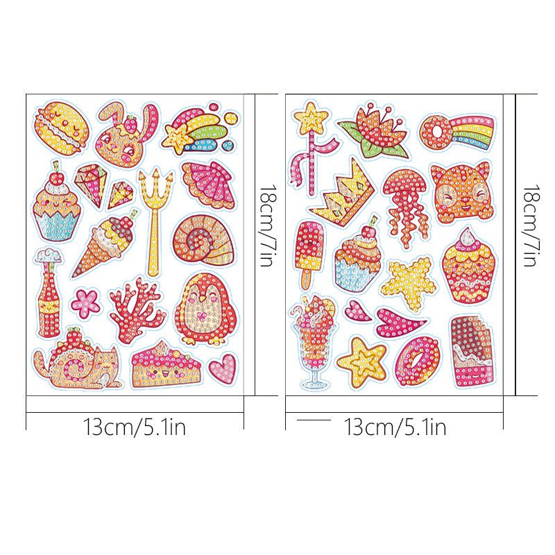 DIY Diamond Painting Craft Stickers - Cakes and Desserts