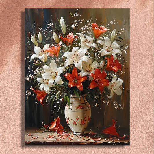 Painting By Numbers Kit - Flowers