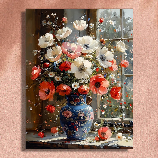 Painting By Numbers Kit - Flowers