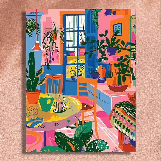 Painting By Numbers Kit - Colorful Houses