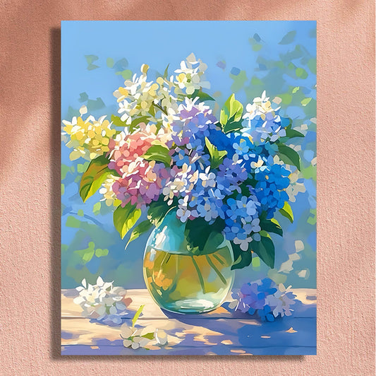 Painting By Numbers Kit - Colorful Flowers