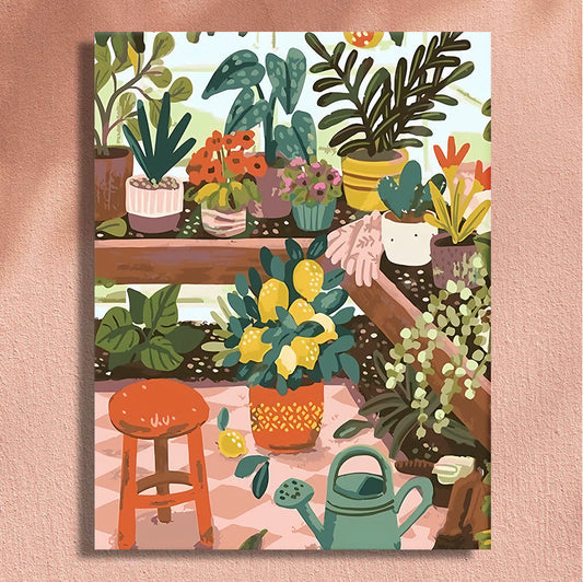 Painting By Numbers Kit - Abstract Flower Room