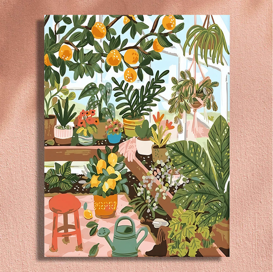 Painting By Numbers Kit - Abstract Flower Room