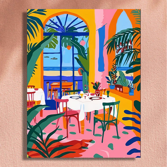 Painting By Numbers Kit - Colorful Houses