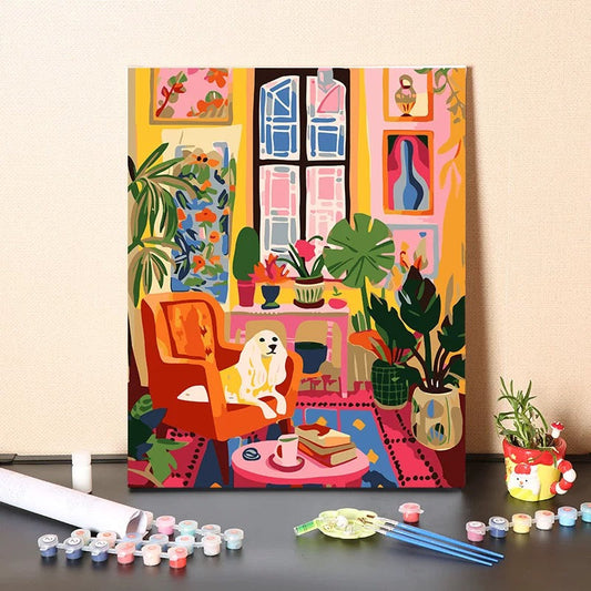 Painting By Numbers Kit - Cute Dog