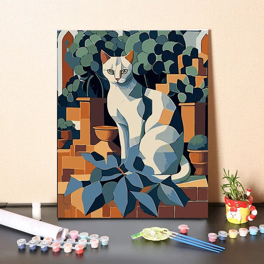 Painting By Numbers Kit - Abstract Cat