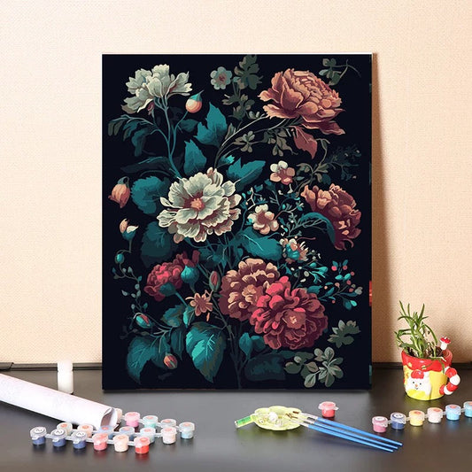 Painting By Numbers Kit - Flowers