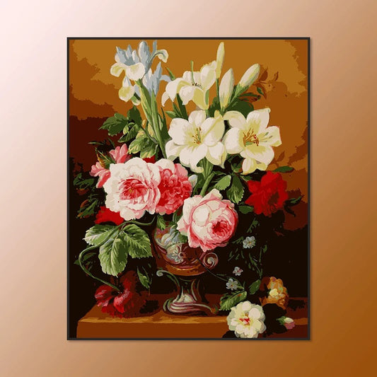 Painting By Numbers Kit - Flowers