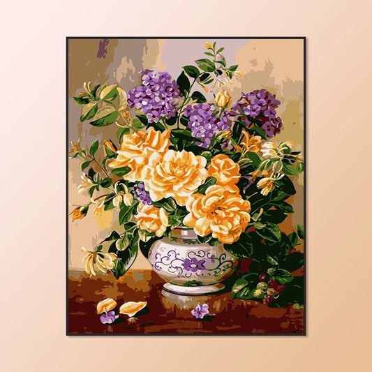 Painting By Numbers Kit - Flowers