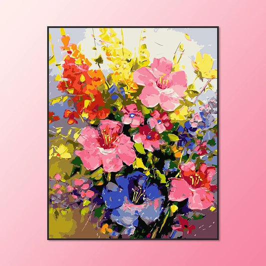 Painting By Numbers Kit - Flowers