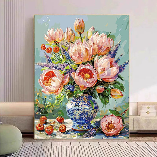 Painting By Numbers Kit - Flowers