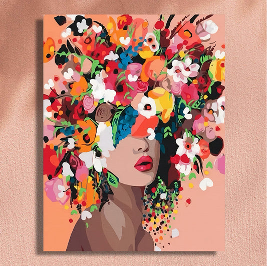 Painting By Numbers Kit - Flower Woman