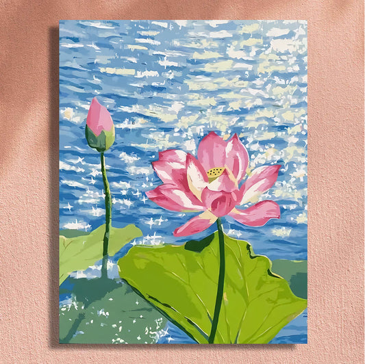 Painting By Numbers Kit - Lotus