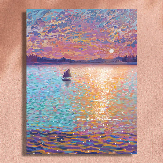 Painting By Numbers Kit - Sea Sailing Boat