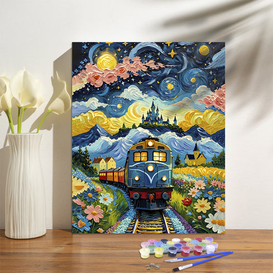 Painting By Numbers Kit - Abstract Train