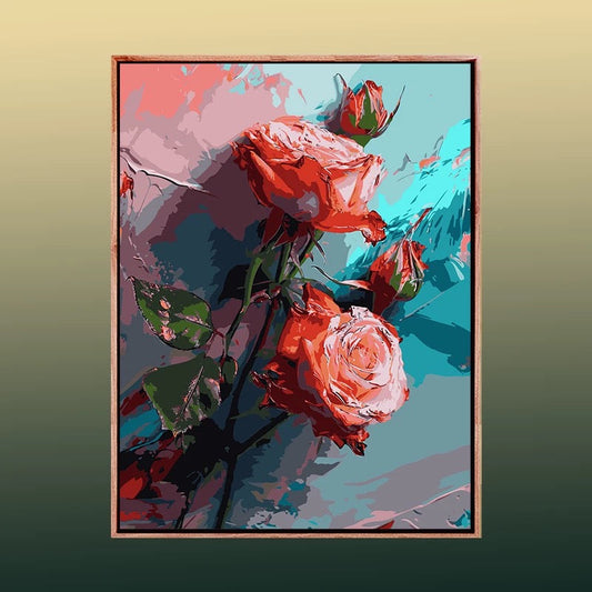 Painting By Numbers Kit - Abstract Rose