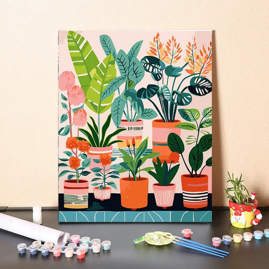 Painting By Numbers Kit - Plants