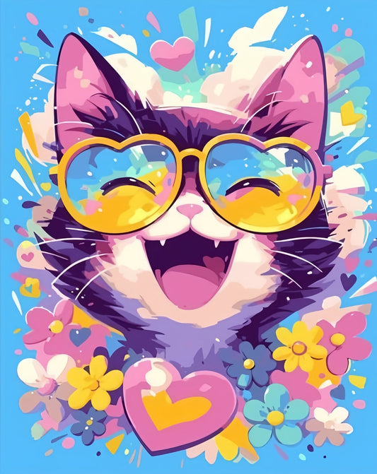Painting By Numbers Kit - Cartoon Cat