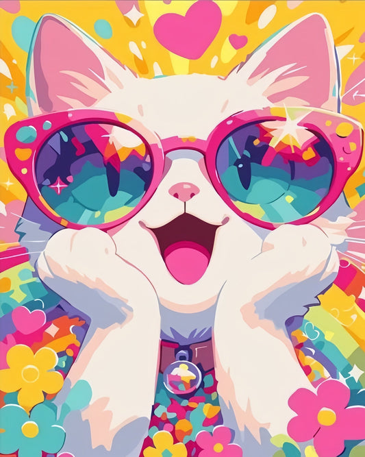 Painting By Numbers Kit - Cartoon Cat