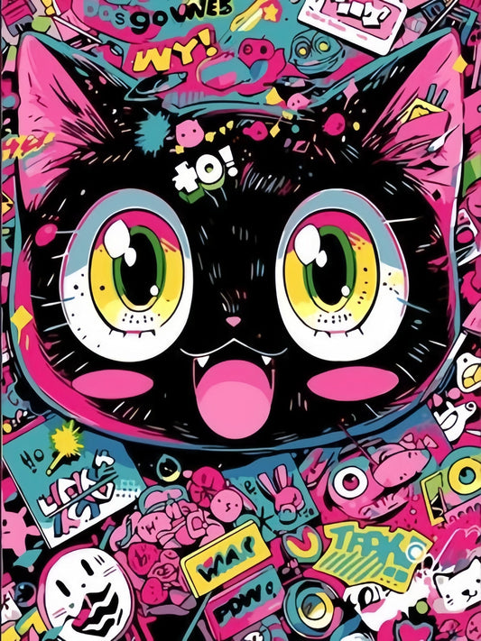 Painting By Numbers Kit - Cartoon Cat