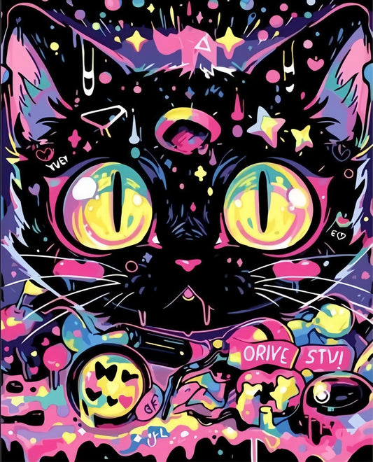 Painting By Numbers Kit - Cartoon Cat