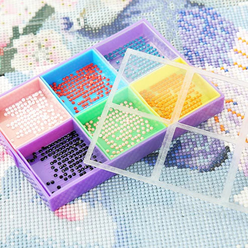 7pcs Diamond Painting Beads Storage Tray Kits (With Lid)