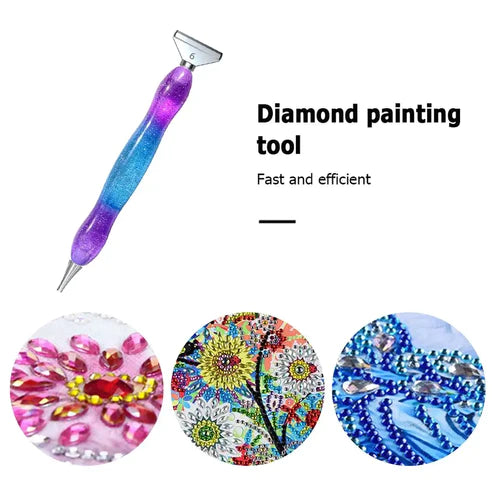 DIY Diamond Painting Point Drill Pen with 6 Metal Tips & Storage Box