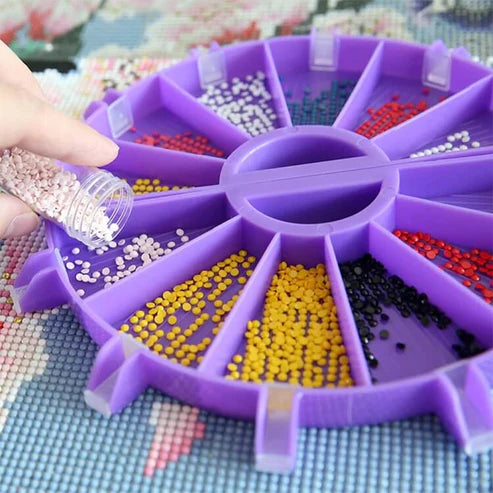 9pcs DIY Diamond Painting Tools Beads Storage Tray Kit