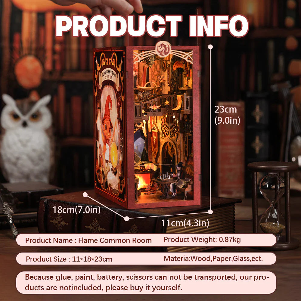 DIY Book Nook Kit - Flame Common Room