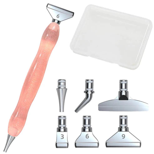 DIY Diamond Painting Point Drill Pen with 6 Metal Tips & Storage Box
