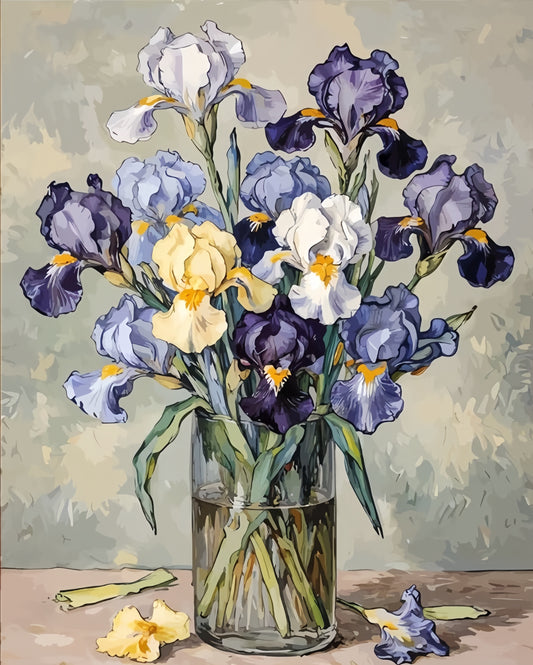 Painting By Numbers Kit - Flowers