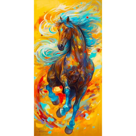 Paint By Numbers Kit - Abstract Colored Horse