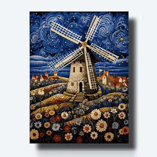 Paint By Numbers Kit - Windmill