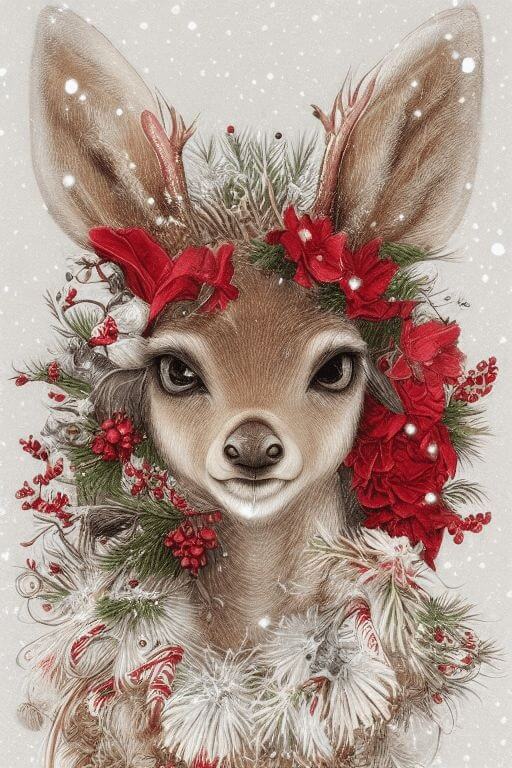 Paint By Numbers Kit - Christmas Deer