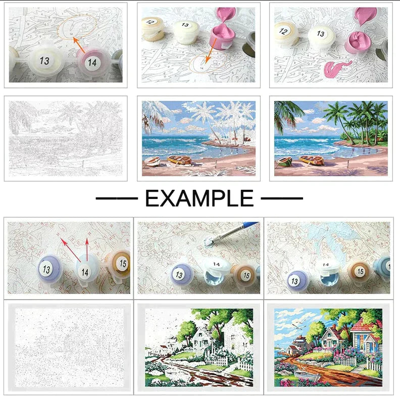 Paint By Numbers Kit - Colorful community