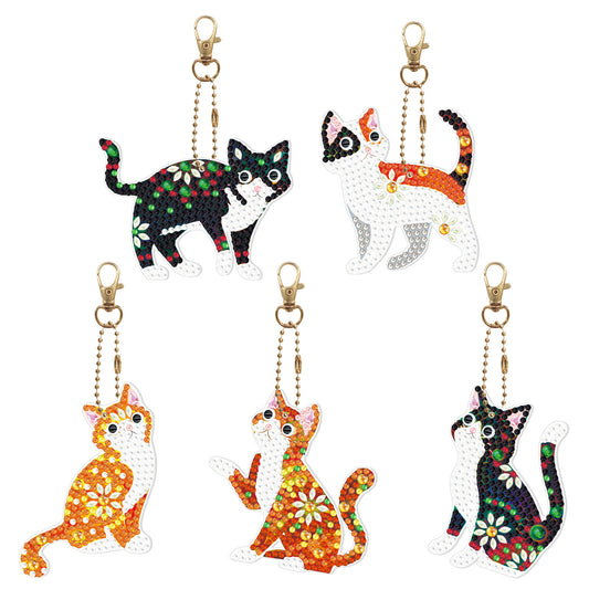 DIY Diamond Painting Craft  Keychain- Cat