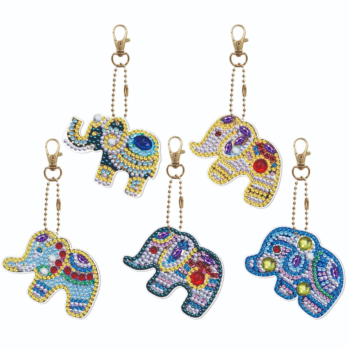 DIY Diamond Painting Craft Keychain - Cute Elephant